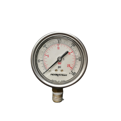 MANOMETRO VERTICAL DE PRESION DE 0 A 300 PSI CON GLICERINA