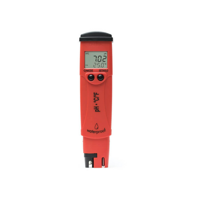Medidor de bolsillo de pH/temperatura con resolución de 0.01